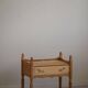 Henning Kjærnulf, oak bedside table, modern Danish, "Razorblade", 1960s