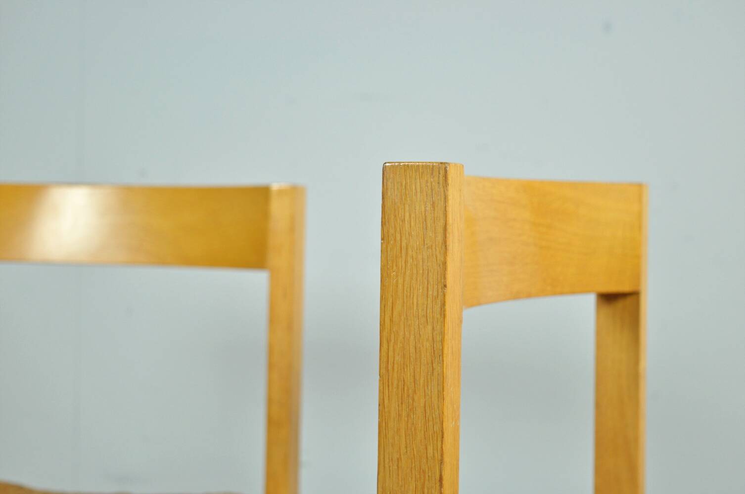 Vintage dutch design oak dining chairs, 1960s