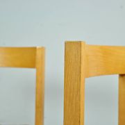 Vintage dutch design oak dining chairs, 1960s