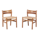 2x Børge Mogensen BM1 oak dining chairs, 1950s, Denmark