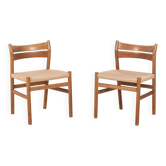 2x Børge Mogensen BM1 oak dining chairs, 1950s, Denmark