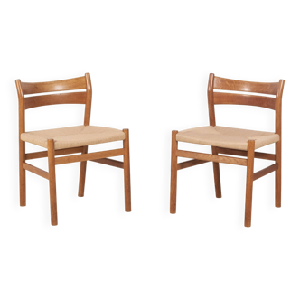 2x Børge Mogensen BM1 Oak Dining Chair, 1950s Denmark