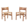 2x Børge Mogensen BM1 oak dining chairs, 1950s, Denmark