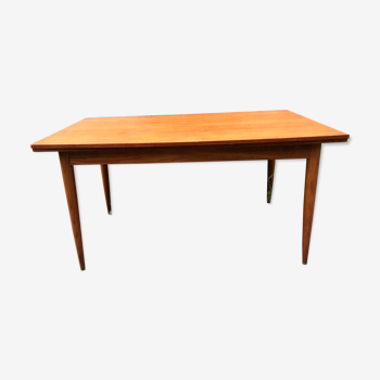 Table à manger en bois avec rallonges années 60