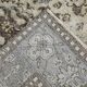 Tapis persan floral vert clair et marron