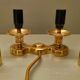Table lamp with two fires on terrace - years 1950/60 - bronze