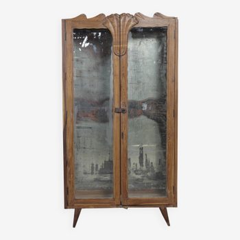 Art deco teak wardrobe from the 1930s (mirror in the back)