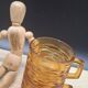 Set of 4 Vereco amber glass cups