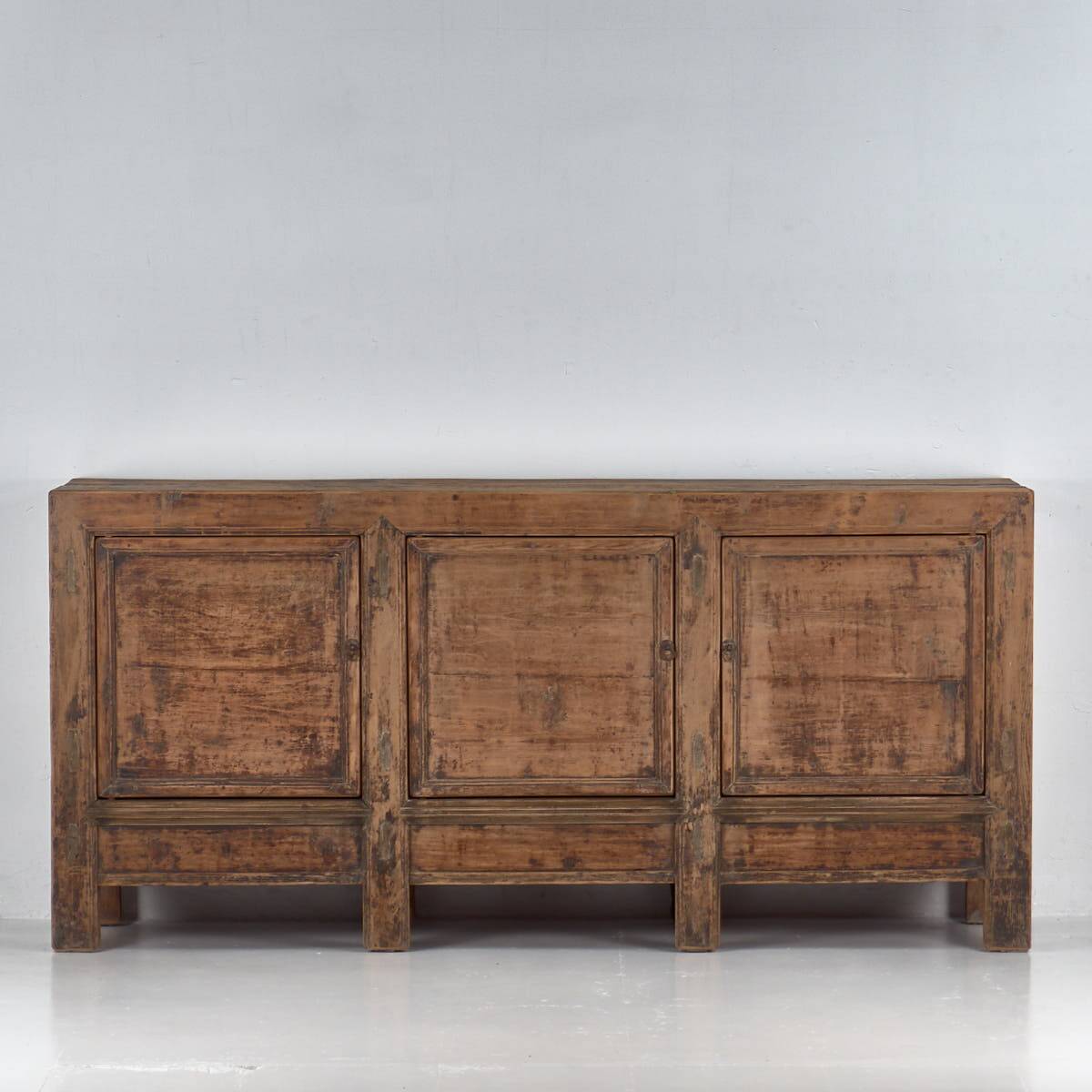 Antique wooden three-door sideboard (circa 1920)