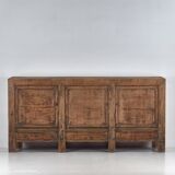 Antique wooden three-door sideboard (circa 1920)