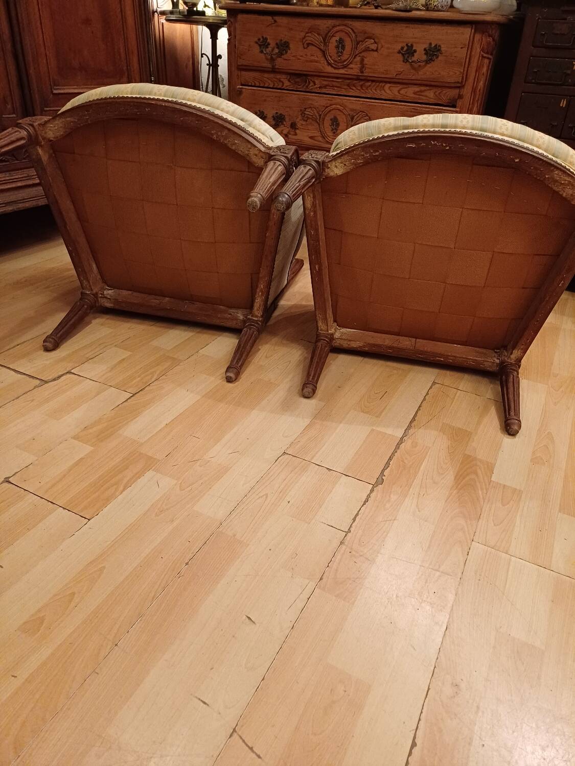 Paire de bergère époques Louis 16, 18 eme