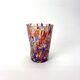 Set of 6 blown glass glasses with Murano murrine.
