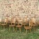 Series of 20 Scandinavian chairs or vintage wooden bistro