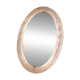 Erco large melted ice acrylic illuminated oval wall mirror, 1970s