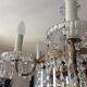 Old hot air balloon chandelier with crystal and bronze grapevines 9 fires