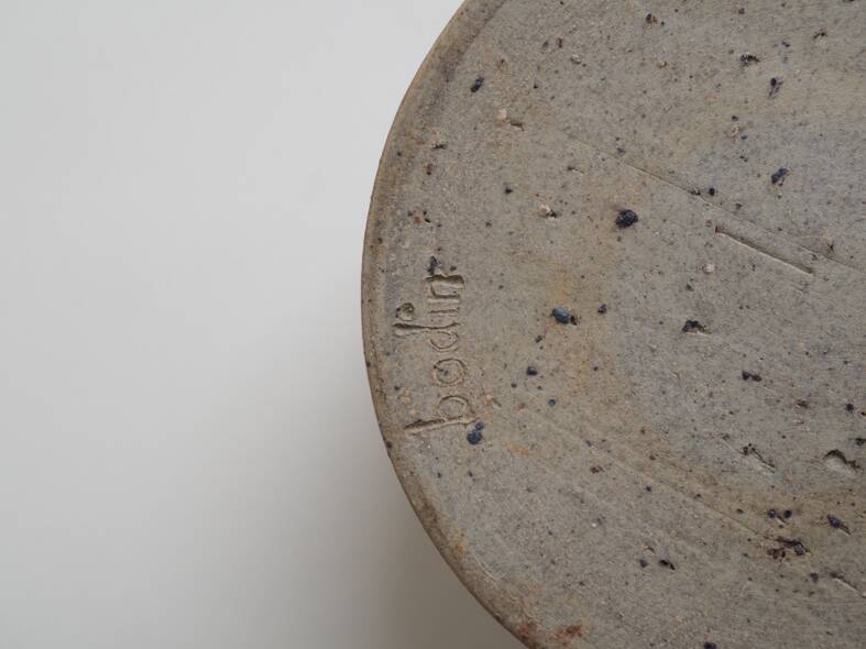 Brown glazed stoneware butter dish