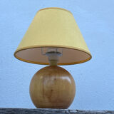 Turned wooden ball bedside lamp 1990