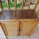 Rattan and canning furniture with vintage shelves