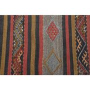 1970s Vintage Turkish Hand-Knotted Wool Cotton Red Runner Rug 117x227