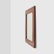 Antique rectangular walnut wall mirror, France ca. 1880