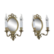 Pair Applique Mirror in Gilded Bronze Style Louis XVI