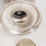 Silver-plated metal sugar shaker, sugar bowl