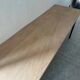 raw wood table, metal legs
