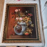 Oil painting on panel Original and signed by E. Cabal France Nature