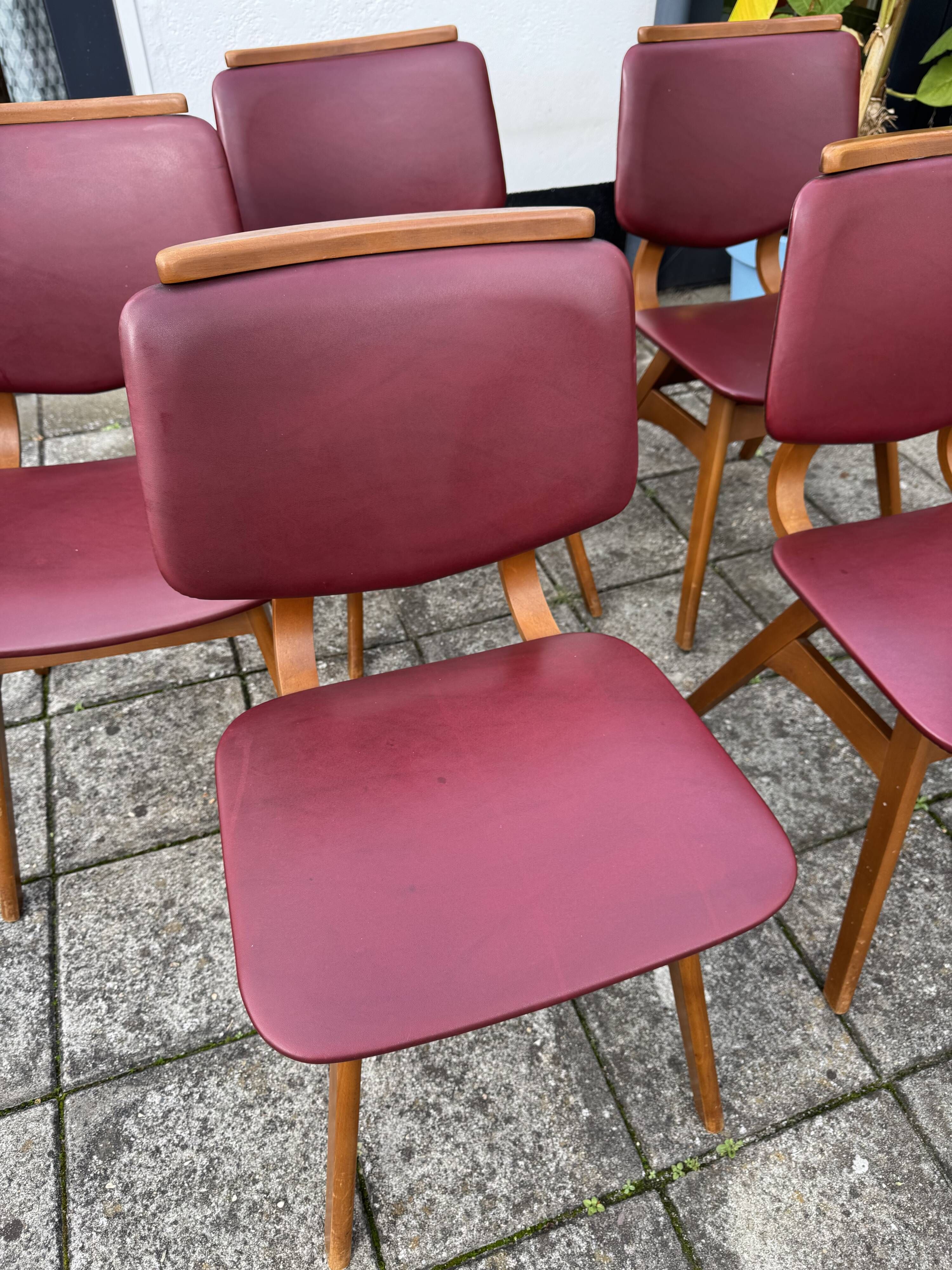 Ensemble de 5 chaises Pynock vintage