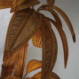 Large "coconut/palm" lamp in rattan