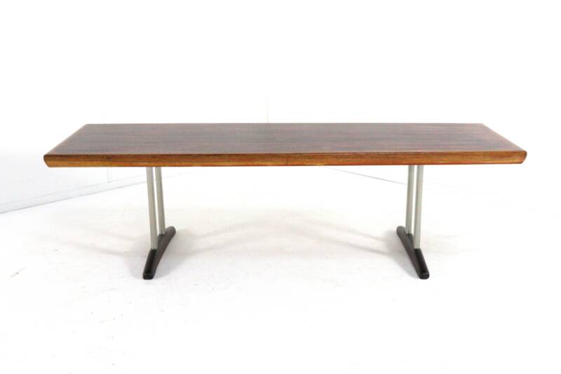 Rosewood / walnut coffee table 'Drachten' - mid century modern