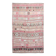 Tapis kilim ancien pastel, teintes délavées rose & vert, charme bohème,