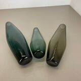 Set of three turmalin vases wilhelm wagenfeld wmf attributed, germany 1960s