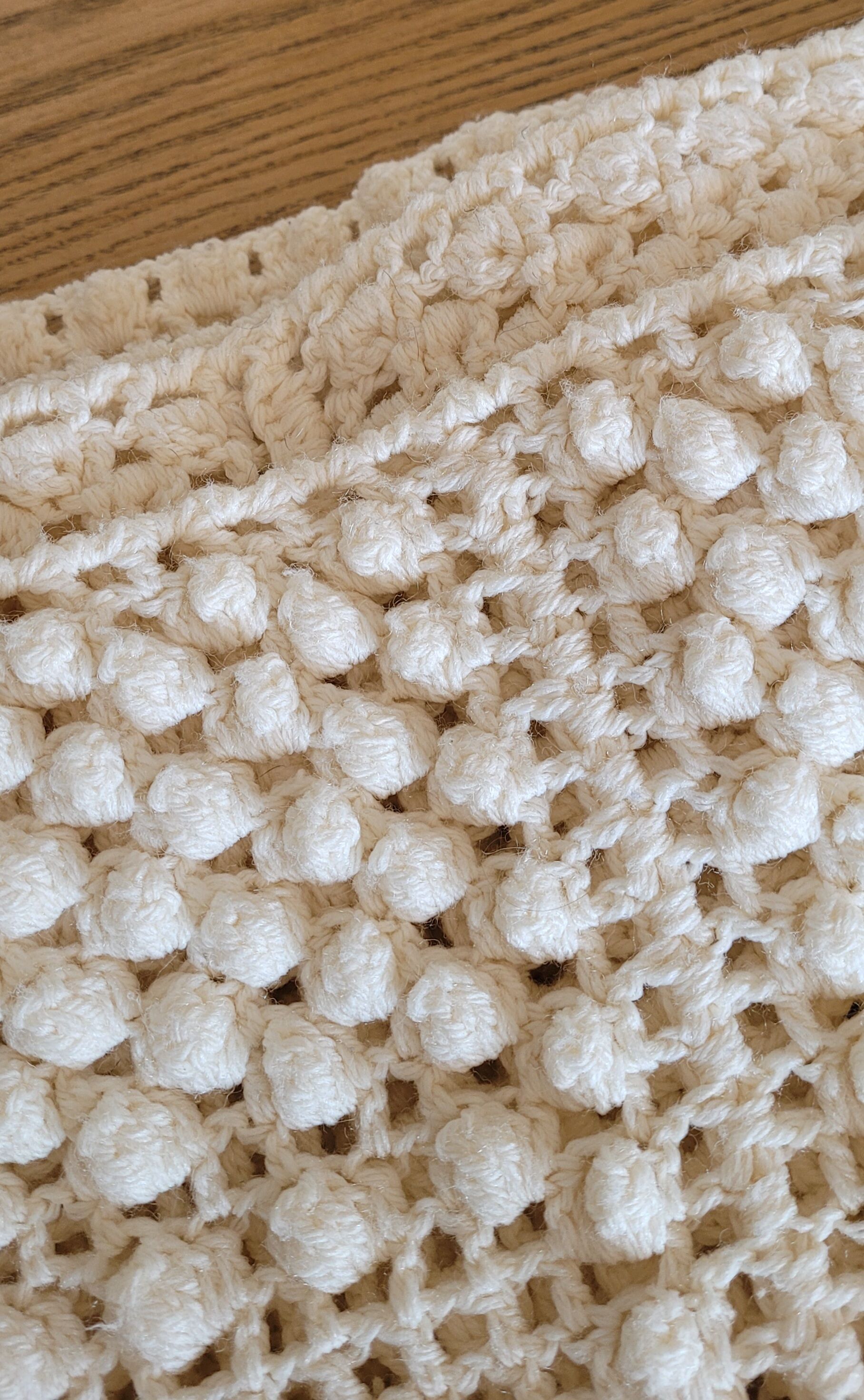 Antique crochet bed cover, 210x120cm, handmade
