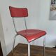 Jacques Hitier Chair 1950 Tubauto Red Bakelite Style Seat