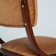 Mid-Century Modern Bumerang Chair, Brown Beige Velvet, Poland, 1960s