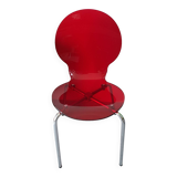 Vintage red plexi and chrome chair