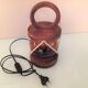 Marine lamp with amber glass globe 60/70s