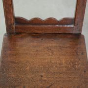 French antique Lorraine chair made of oak from the 18th century