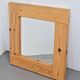 Vintage Scandinavian Square Pine Mirror, 1970s