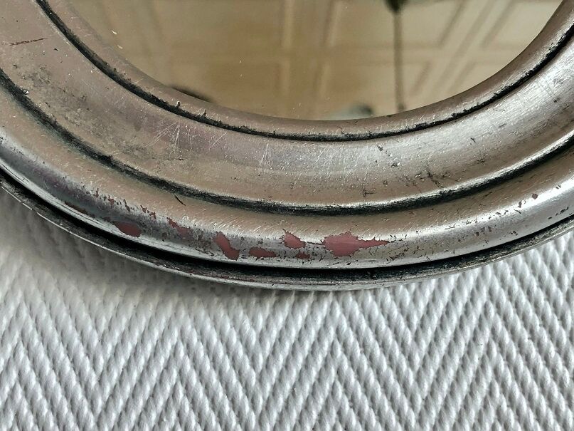 Silver baroque mirror 66x42cm