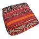 Set of 8 Moroccan Berber poufs in wool – Vintage red kilim