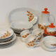 Table and tea service in porcelain Mitterteich, Germany, 1970.