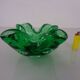 Green Sommerso Murano Glass Ashtray, Italy, 1960s