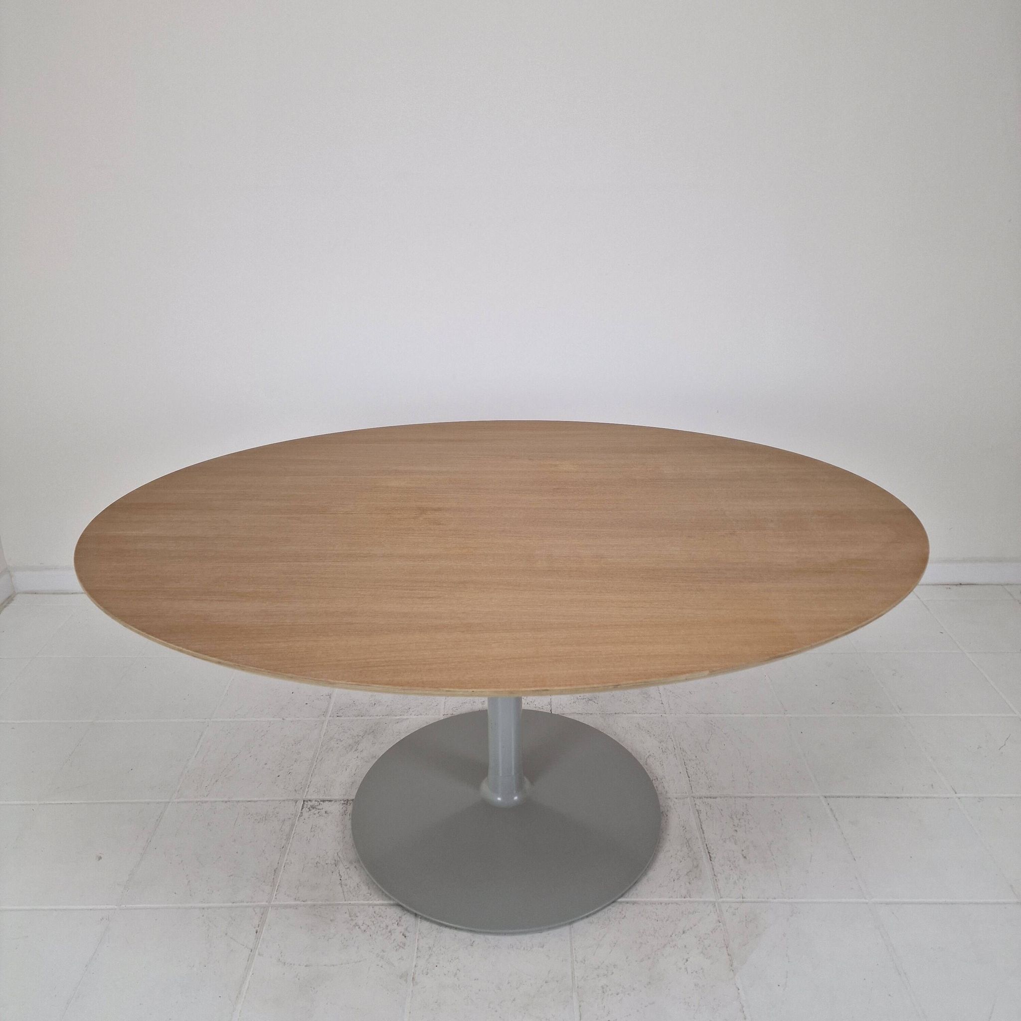 Large Oval Dining Table in Oak by Pierre Paulin for Artifort, 2018