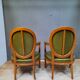 Pair of Louis XVI style leather armchairs