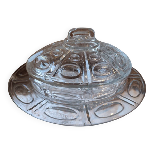 Beurrier à cloche vintage transparent
