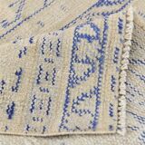 3x12 Blue & Beige Antique Vintage Runner Rug, 80x369Cm SK 23836