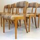 Suite de 6 chaises vintage 1970 style Baumann