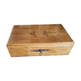 Initial original waxed wooden box j b